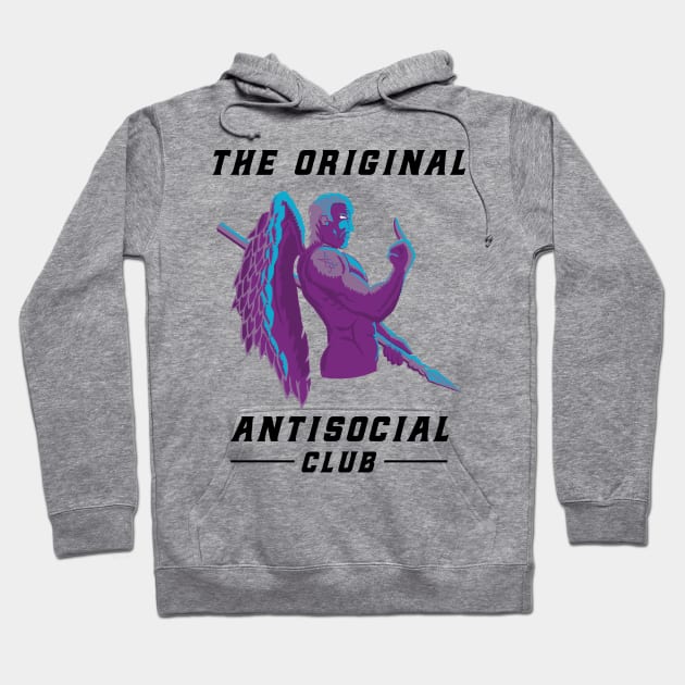 The Original Antisocial Club Lucifer Antisocial Angel Hoodie by atomguy